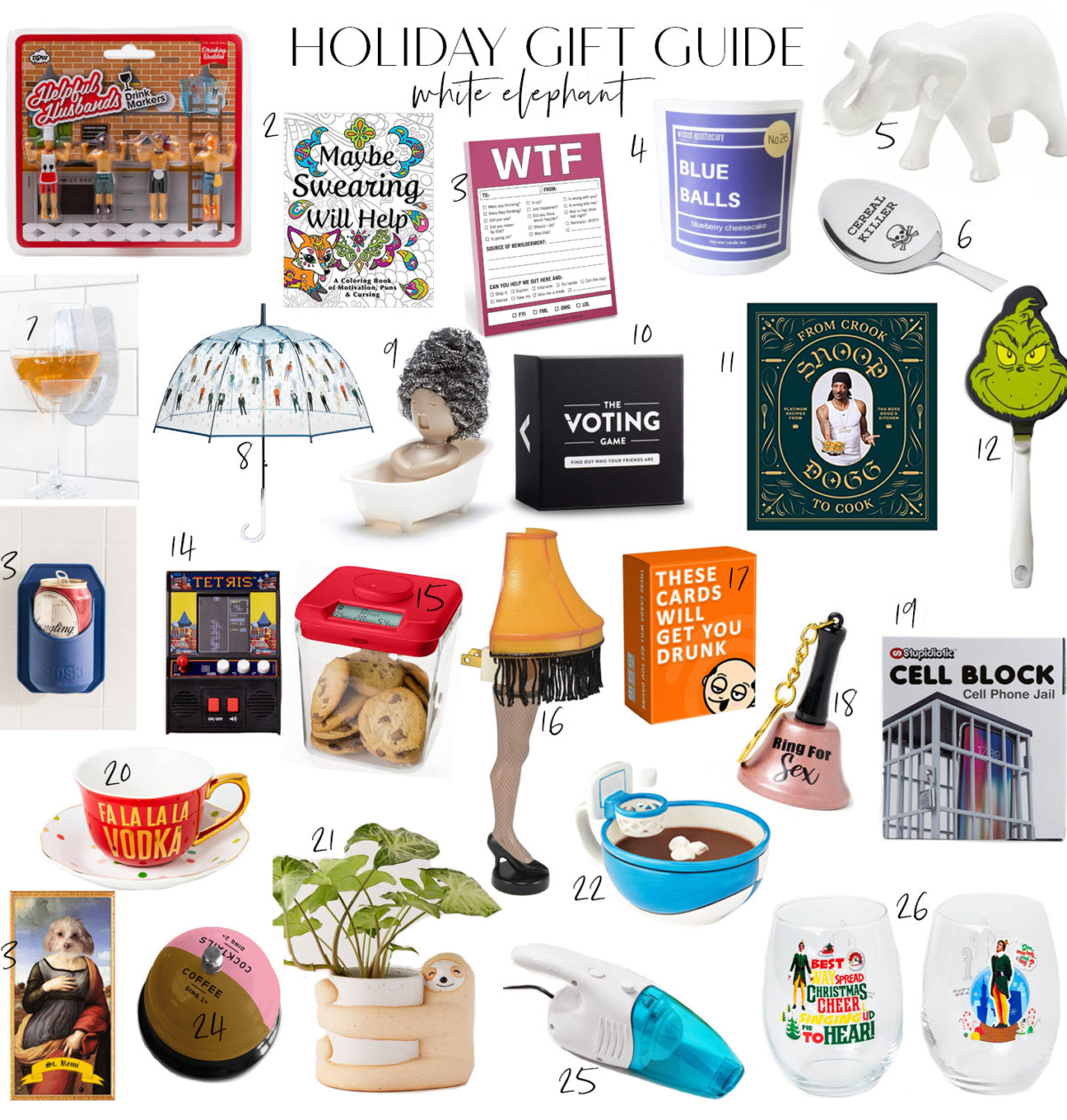 white elephant gift ideas