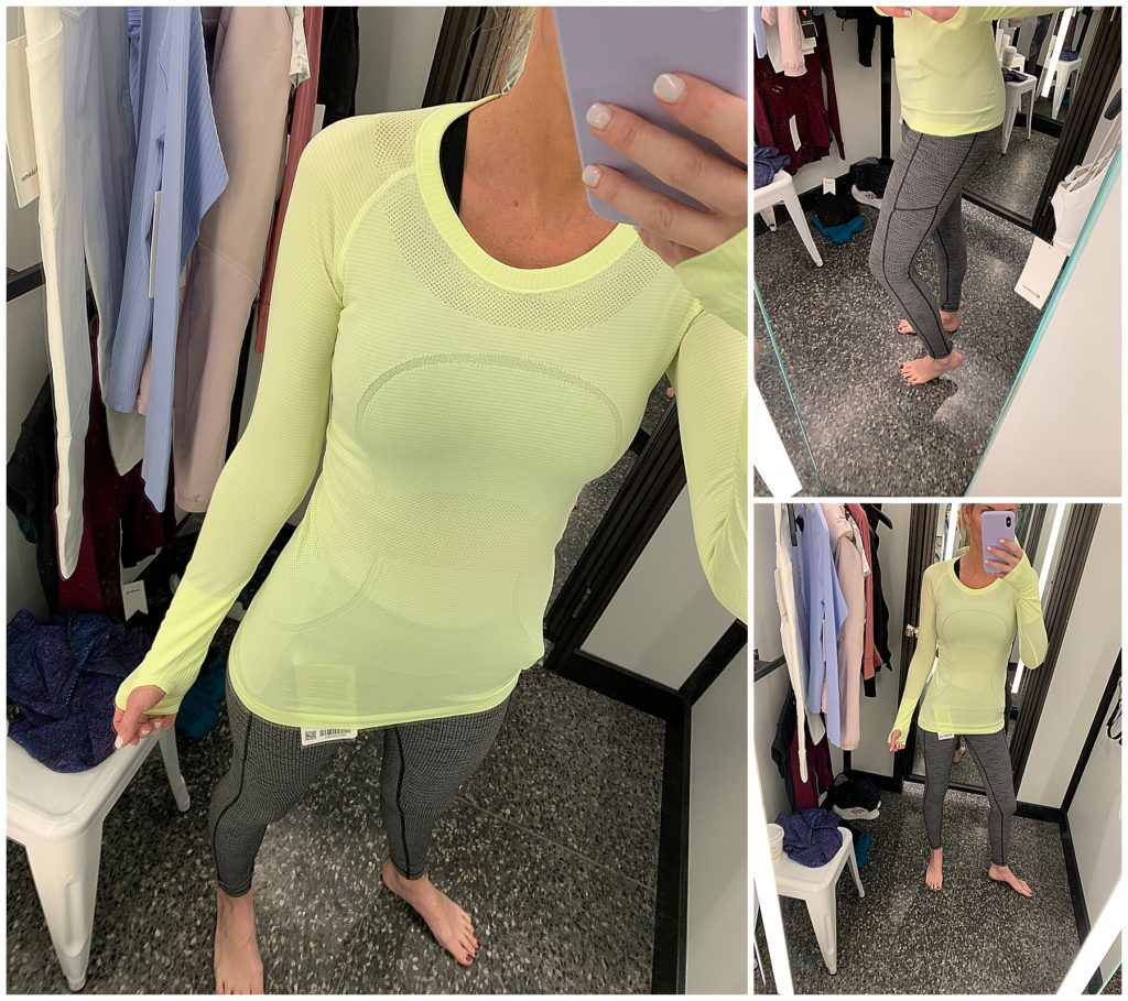 this was kind of a disaster (inside the fitting room at LULULEMON!) 