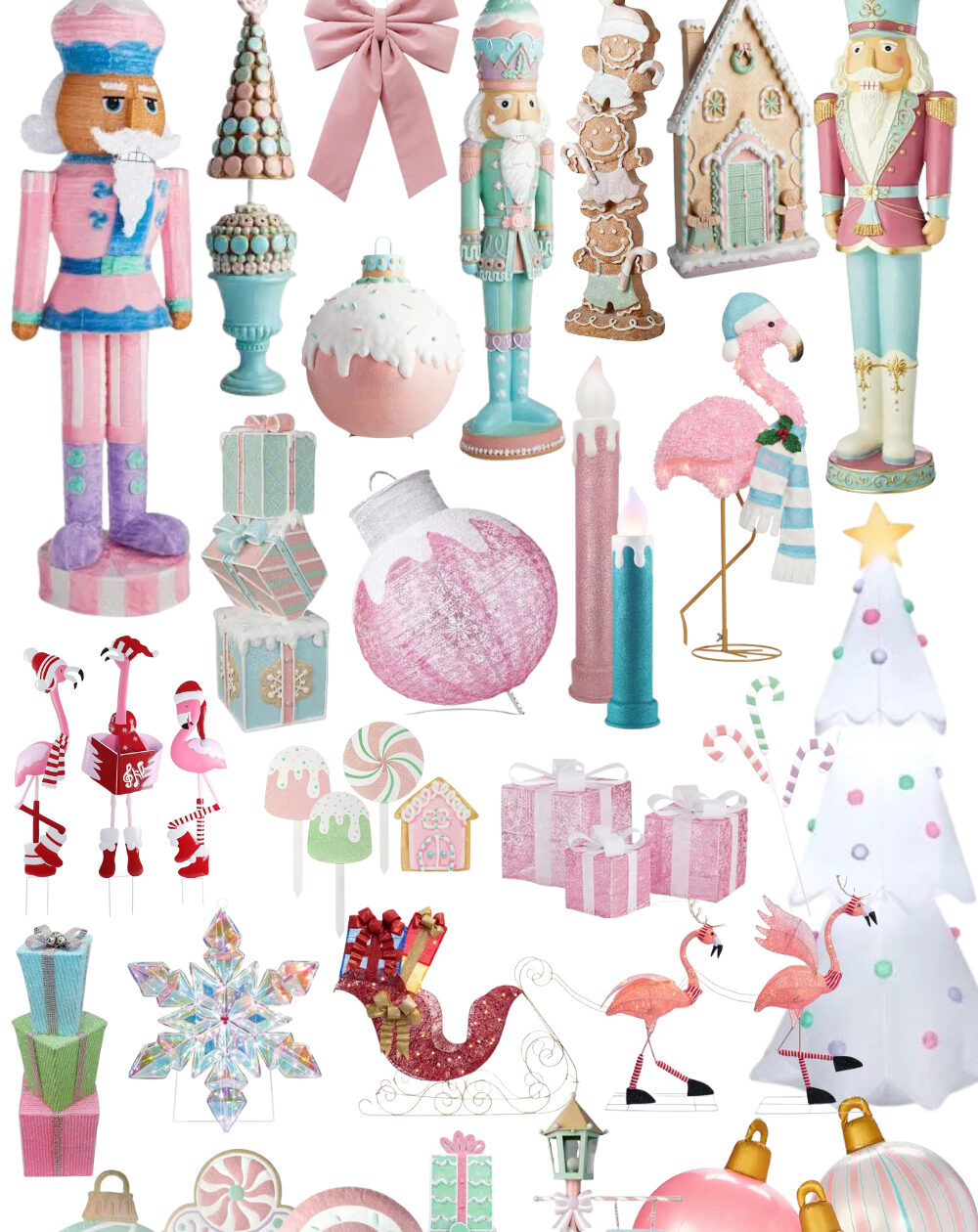 pink Christmas decorations